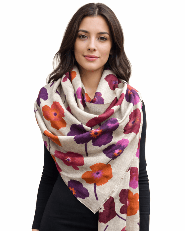 Foulard Spatarella in Cashmere Fantasia Multicolore - MARIO SPATARELLA