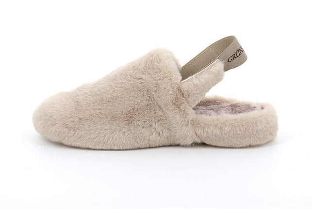Pantofole Donna con Soletta Estraibile CI3147 BEIGE Grunland 