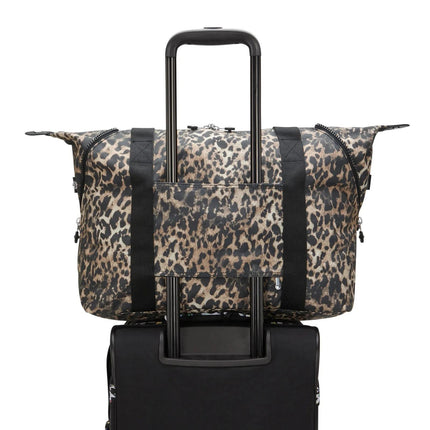 Kipling Borsone Shopper Viaggio in Tessuto Leopardato ART M LEOPARD Kipling 