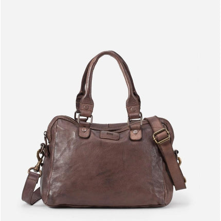 Biba Borsa Bowling Donna con Tracolla in Pelle Marrone BT1 BOSTON DARK BROWN Biba 