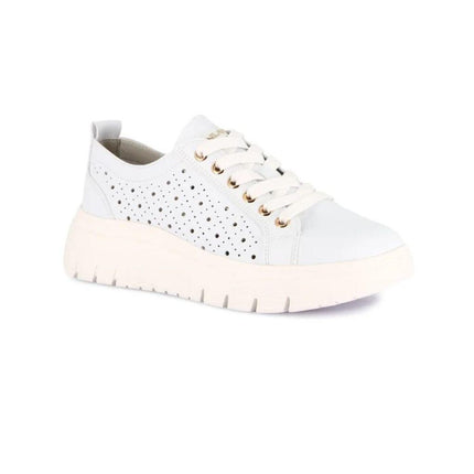 Grunland Sneakers Traforata Donna in Ecopelle Bianca SC6180 SEVA WHITE Grunland 