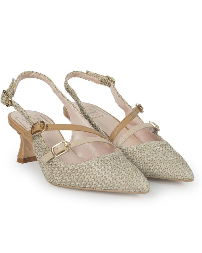 Luis Anne Chanel Mary Jane Slingback Kitten Heel in Tessuto Phard Multi - MARIO SPATARELLA