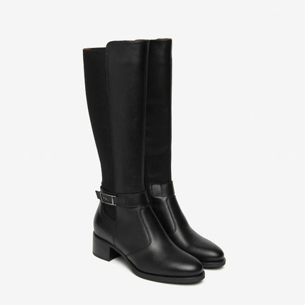 Nero Giardini Stivali Donna con Elastico al Polpaccio in Pelle Nero I514643D NERO 100 Nero Giardini 