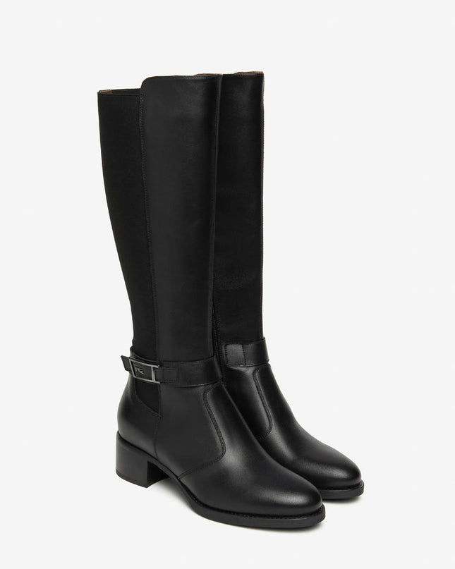 Nero Giardini Stivali Donna con Elastico al Polpaccio in Pelle Nero I514643D NERO 100 Nero Giardini 