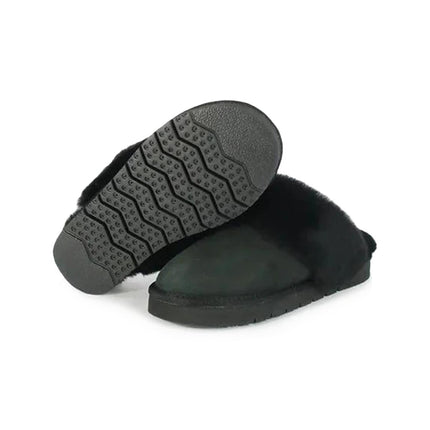 Pantofole Donna in Pelle CI2721 NERO Grunland 