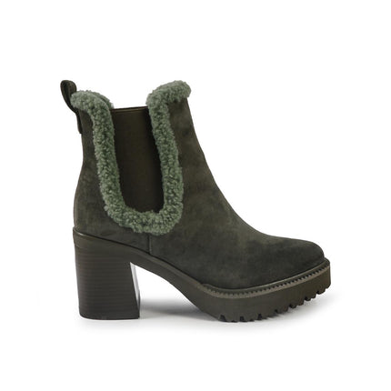 Callaghan Stivaletti Chelsea Donna con Tacco e Plateau in Camoscio Foresta 679969 SING FOREST Callaghan 