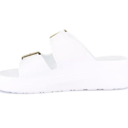 Grunland Sandali Ciabatta Platform Doppia Fibbia Donna in Gomma Bianca CI1906 DALA BIANCO Grunland 