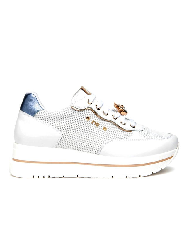 NeroGiardini Sneakers Donna in Pelle Bianca con Charms E615202D BIANCO 707 Nero Giardini 