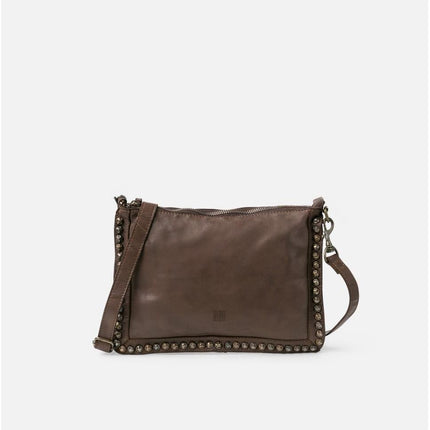 Biba Pochette con Borchie e Tracolla in Pelle Marrone - MARIO SPATARELLA