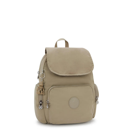 Kipling Zaino Multitasche in Tessuto Beige CITY PACK ZIP S BOHO TAN Kipling 