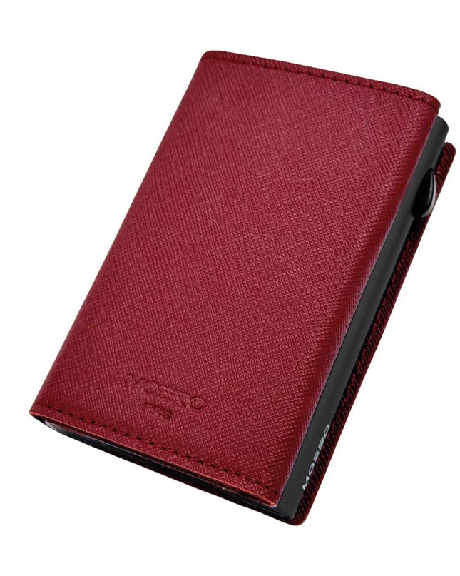Moero Pro Saffiano Bordeaux Zip Portafoglio Slim - MARIO SPATARELLA