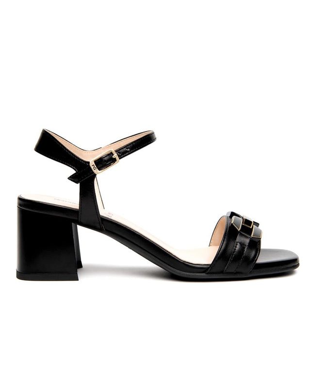 Nero Giardini Sandali Donna con Tacco in Pelle Nera E615722D NERO 100 Nero Giardini 