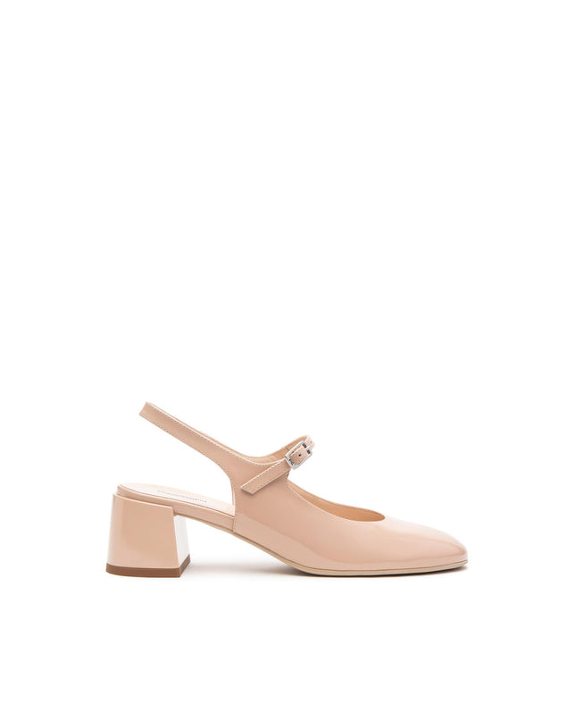 Nero Giardini Chanel Sling Back in Vernice Cipria E512341D CIPRIA 614 Nero Giardini 