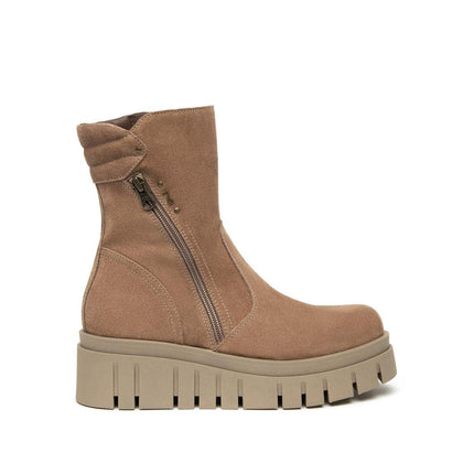 Nero Giardini Stivaletti Donna con Zeppa in Camoscio Talpa - MARIO SPATARELLA