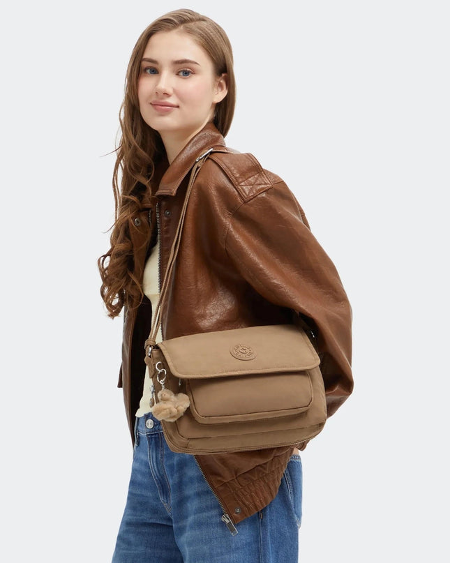 Kipling Borse con Tracolla Multitasche in Tessuto Cuoio Tan - MARIO SPATARELLA