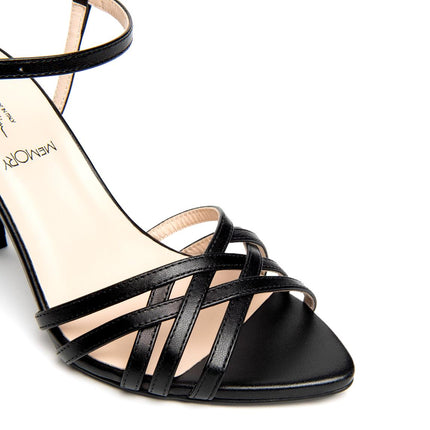 Nero Giardini Sandali Donna con Tacco Alto Stiletto in Pelle Nera - MARIO SPATARELLA