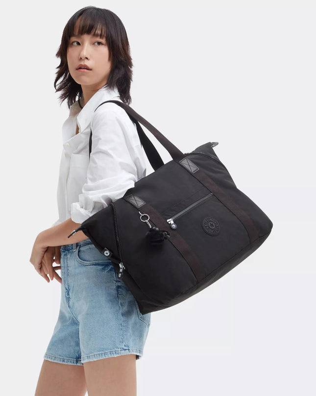 Kipling Borsone Shopper Viaggio in Tessuto Nero ART M BLACK NOIR Kipling 