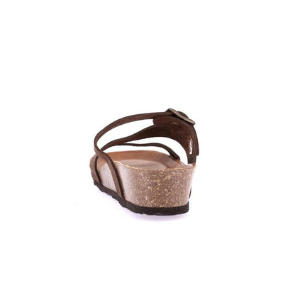 Grunland Sandali Plantare Sughero con Zeppa Testa di Moro CB0540 LEFT BROWN Grunland 