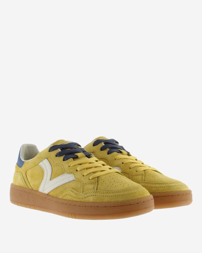 Victoria Sneakers Bassa Uomo in Pelle Giallo Multi - MARIO SPATARELLA