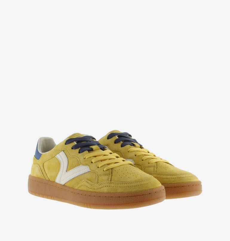 Victoria Sneakers Bassa Uomo in Pelle Giallo Multi - MARIO SPATARELLA