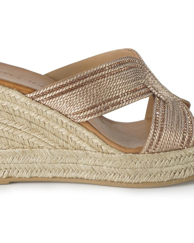 Sandali Donna Zeppa Corda 530 BALI PINK GOLD Tsakiris Mallas 