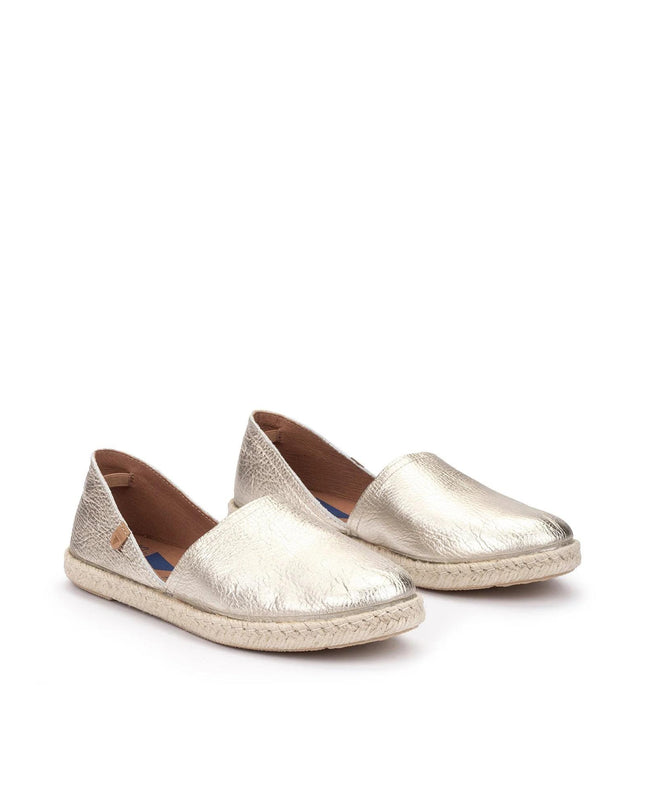 Verbenas Espadrillas Bassa da Donna in Pelle Oro CARMEN NUCLEO GOLD Verbenas 