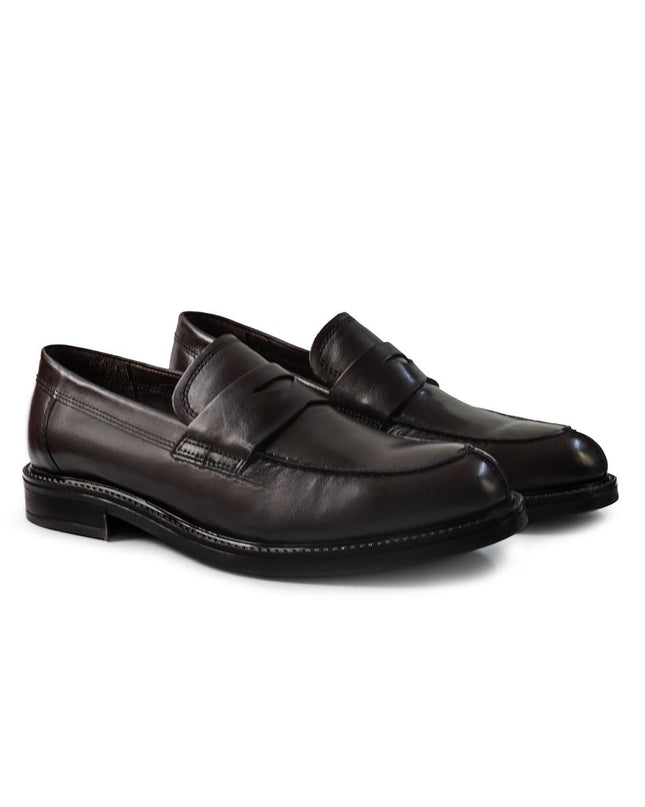 Vueva Mocassini Uomo College in Pelle Marrone - MARIO SPATARELLA