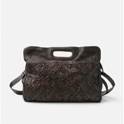 Biba Borsa Cartella Donna con Tracolla in Pelle Marrone - MARIO SPATARELLA