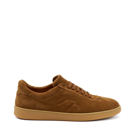 Frau Sneakers Uomo Bassa in Camoscio Cuoio 24D2 TOFFEE Frau 