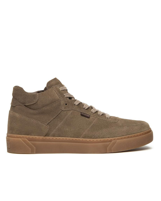 Nero Giardini Sneakers Alta Uomo in Camoscio Fango I500960U FANGO 311 Nero Giardini 