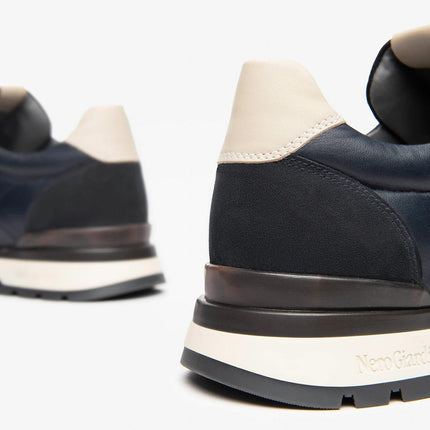 Nero Giardini Sneakers Bassa Uomo in Pelle Blu - MARIO SPATARELLA