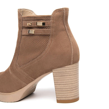 NeroGiardini Stivaletti Donna con Tacco e Plateau in Camoscio Mou - MARIO SPATARELLA