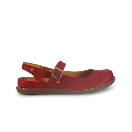 Jungla Sandalo Donna Ballerina Pump Bassa in Pelle Rossa 8148 ROJO Jungla 