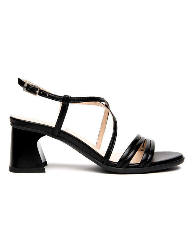 Nero Giardini Sandali Donna con Tacco in Pelle Nera - MARIO SPATARELLA