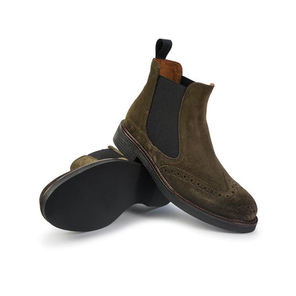 Stivaletti Frau Chelsea Oxford Donna in Camoscio Felce 96A6 WAXY FELCE Frau 