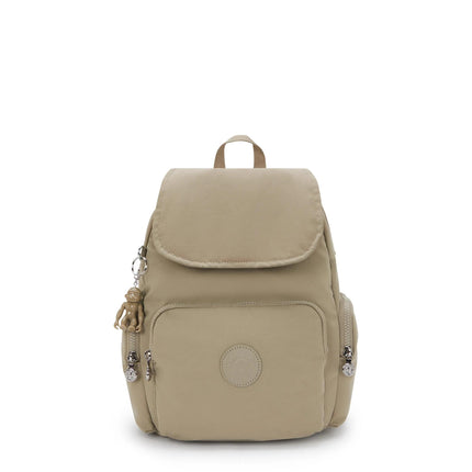 Kipling Zaino Multitasche in Tessuto Beige CITY PACK ZIP S BOHO TAN Kipling 
