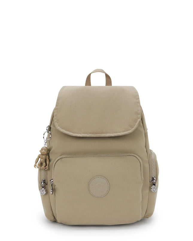 Kipling Zaino Multitasche in Tessuto Beige CITY PACK ZIP S BOHO TAN Kipling 