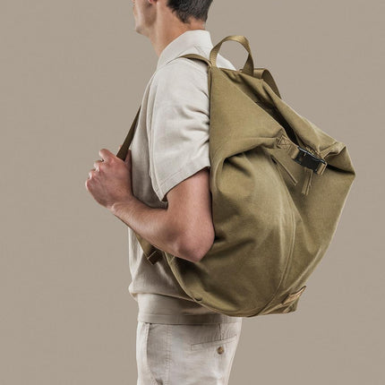 Zaino Sacca Unisex in Canvas Beige - MARIO SPATARELLA