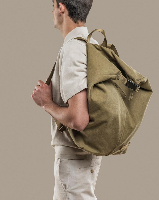 Zaino Sacca Unisex in Canvas Beige - MARIO SPATARELLA