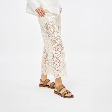 Frau Sandali Donna Bassi in Pelle Marrone 87H5 MORO Frau 