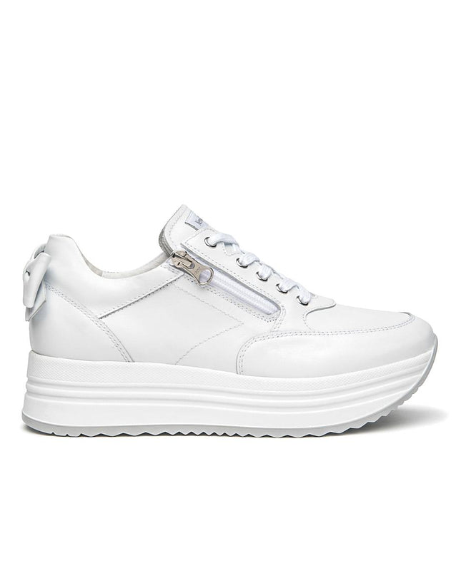 NeroGiardini Sneakers Platform Donna in Pelle Bianca - MARIO SPATARELLA