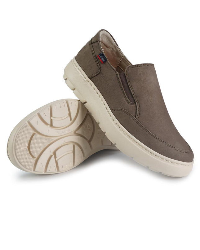 Callaghan Mocassini Slipon Uomo in Nabuk Taupe 60604 ADAPTABLE TAUPE Callaghan 