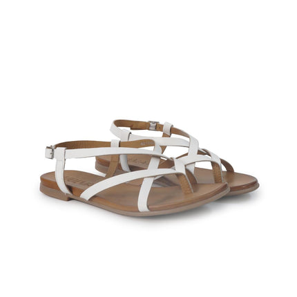 Vueva Sandali Infradito Flat Donna in Pelle Bianca WD133R38 WHITE Vueva 