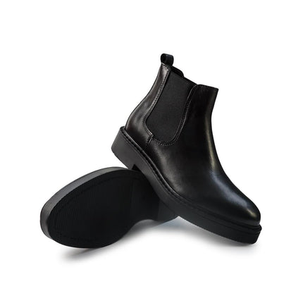 Vueva Stivaletti Chelsea Uomo in Pelle Nero MH588H07 BARCLAY BLACK Vueva 