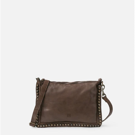 Biba Pochette con Borchie e Tracolla in Pelle Marrone - MARIO SPATARELLA