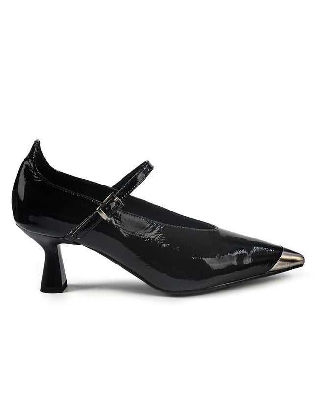 Decollete con Cinturino Bruno Premi a Punta in Vernice Nero BM0402 OLI VET BLACK Bruno Premi 