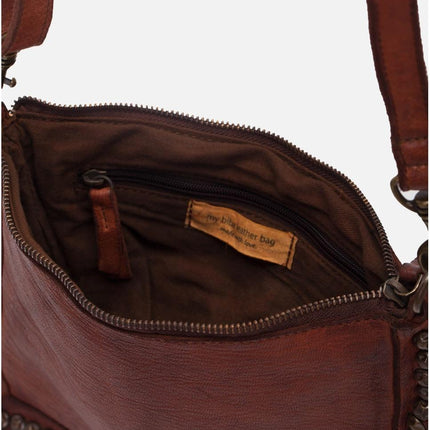 Biba Pochette con Borchie e Tracolla in Pelle Cuoio - MARIO SPATARELLA