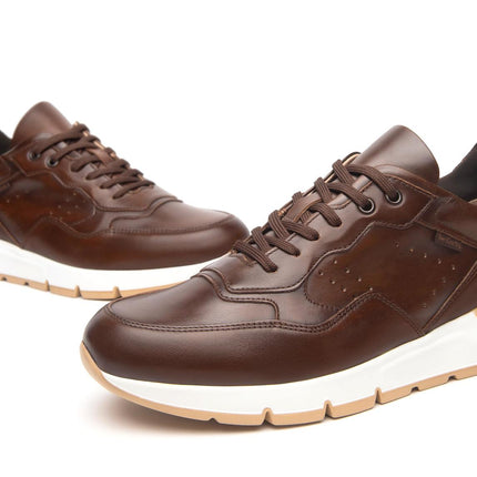 NeroGiardini Sneakers Bassa Uomo in Pelle Marrone E500640U BEIGE 412 Nero Giardini 