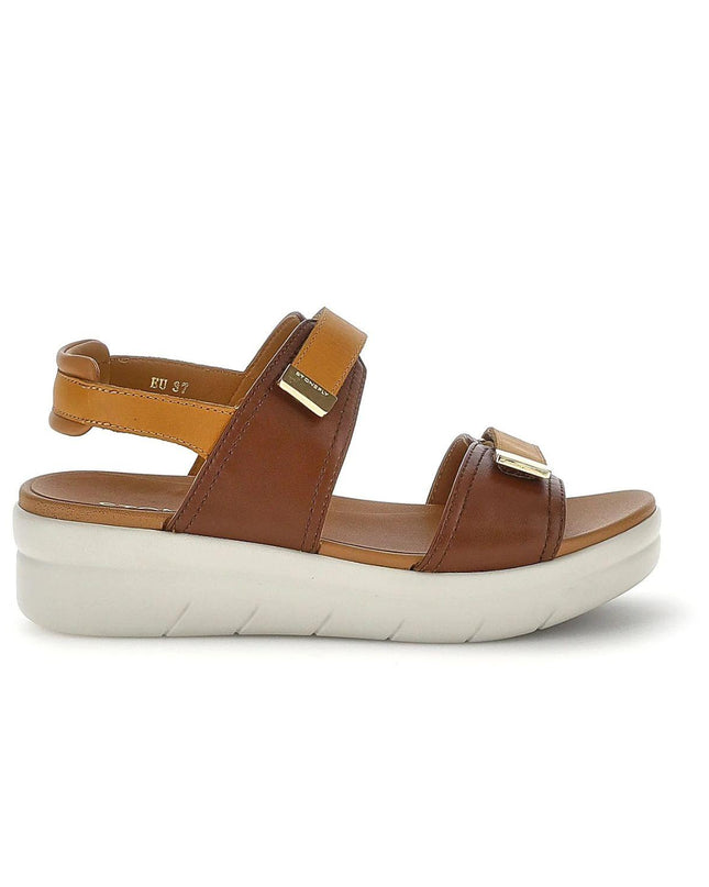 Stonefly Sandalo Donna con Doppio Velcro in Pelle Marrone Cuoio 223661 AQUA20 TAN MULTI Stonefly 