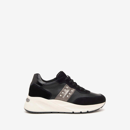 Sneakers Donna Zeppa Pelle Nero I411520D NERO 100 Nero Giardini 